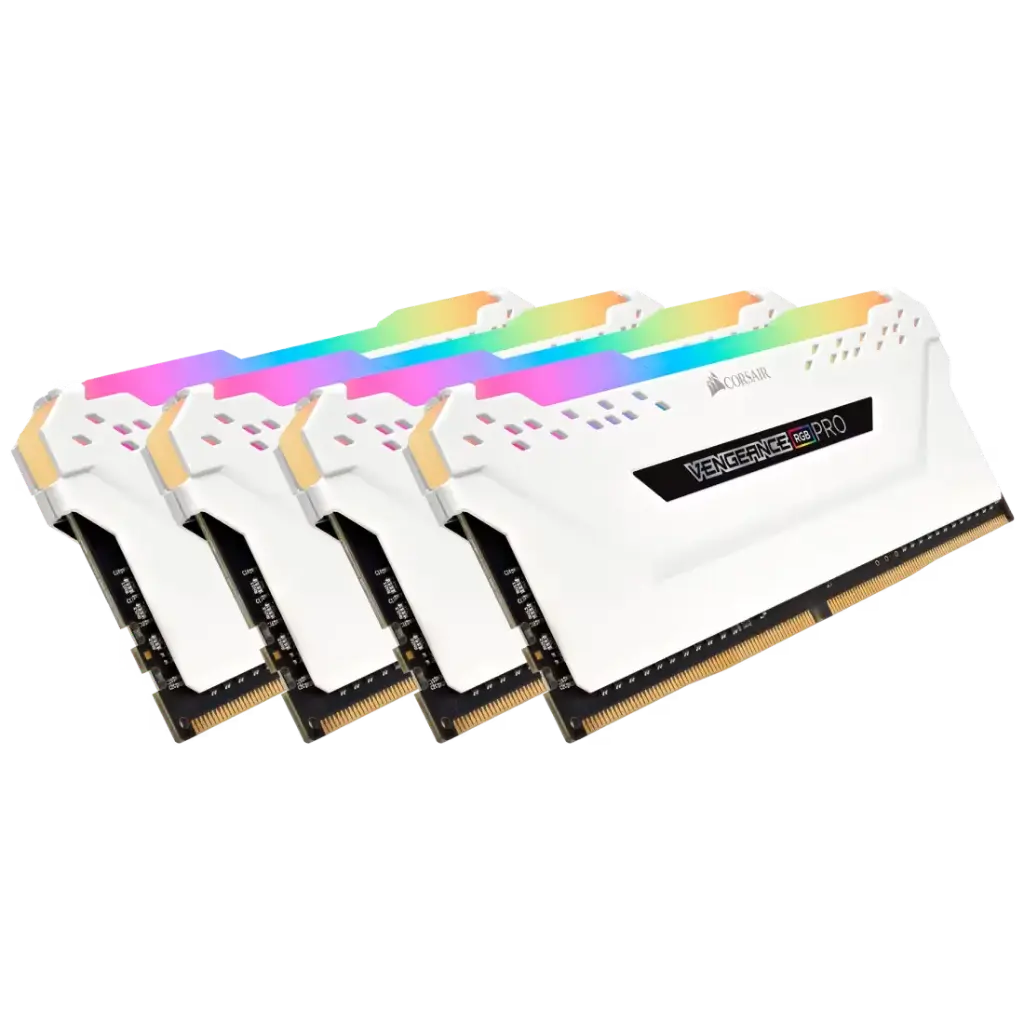 VENGEANCE® RGB PRO 32GB (4 x 8GB) DDR4 DRAM 3200MHz C16 Memory Kit — White
