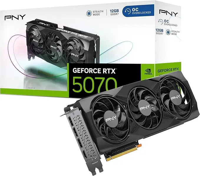 PNY GeForce RTX™ 5070 Overclocked Triple Fan