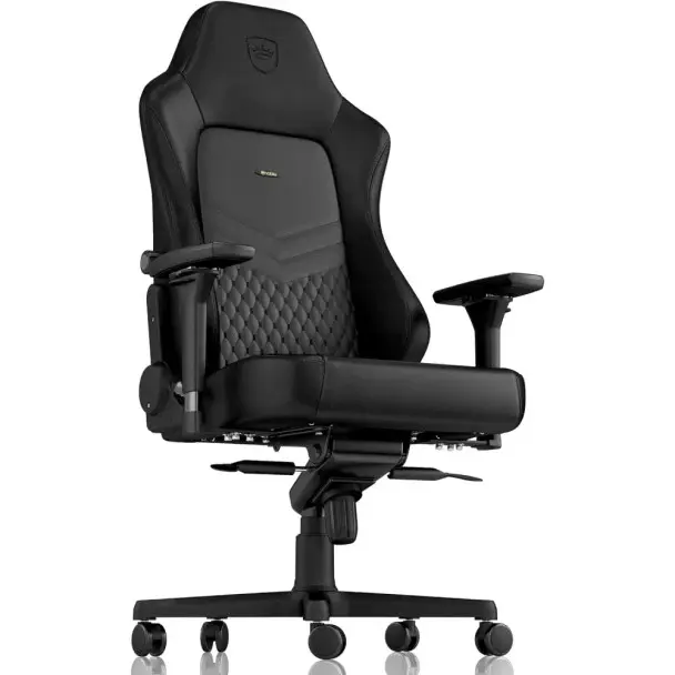 Noblechairs Hero Real Leather Noblechairs Gaming and Office Chair , Black | NBL-HRO-RL-BLA