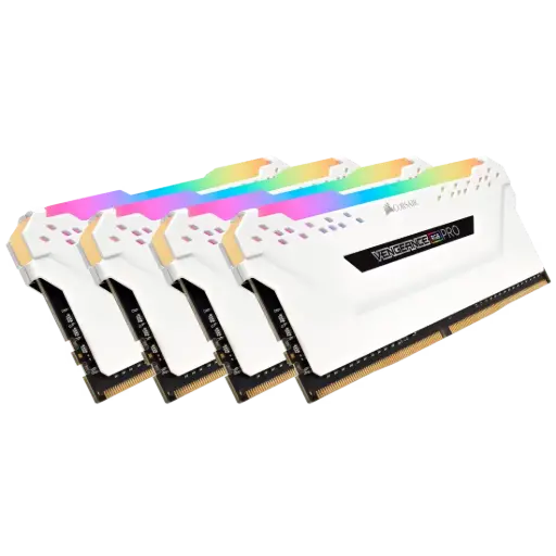 VENGEANCE® RGB PRO 32GB (4 x 8GB) DDR4 DRAM 3200MHz C16 Memory Kit — White