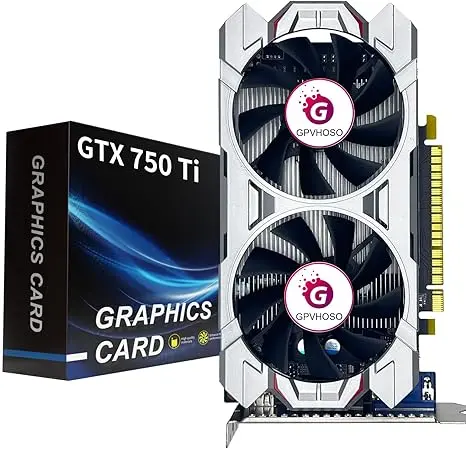 GTX 750Ti 4GB Graphics Card GDDR5 128bit Direct X12 640SP Gaming Video Card, PCI Express 3.0x16 Interface, HDMI, DVI-D, VGA, Dual Fan, Low Power GPU for Working Gaming(renewed)