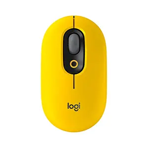 Logitech POP Mouse Blast Yellow with Customizable Emoji 